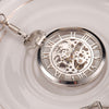 Ceas de Buzunar Vintage, Mecanic, Premium, cu Lant Inclus, Culoare Argintiu