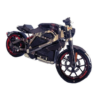 Nano Puzzle Metalic, 3D, RoveZone, Educativ, Color, Model Motocicleta Avengers, 81 Piese
