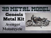 Nano Puzzle Metalic, 3D, RoveZone, Educativ, Color, Model Motocicleta Avengers, 81 Piese