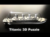 Nano Puzzle 3D, RoveZone®, Metalic, Educativ, Color, Model TITANIC