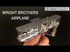 Nano Puzzle 3D, Metalic, Educativ, Model Avion Fratii Wright