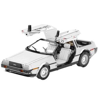 Nano Puzzle Metalic, 3D, RoveZone, Educativ, Color, Model Masina Clasica Delorean, 82 Piese