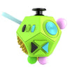 Dodecagon, Cub Antistres RoveZone® cu 12 Laturi, Fidget Toy Senzorial, 7x7x7 cm, Verde