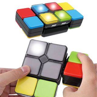 Jucarie Interactiva pentru Dezvoltarea Inteligentei, Memoriei ,4 Moduri de Joc, cu Led-uri Multicolore si Sunet