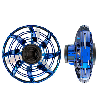 Spinner Zburator RoveZone®, cu LED-uri, tip OZN/Drona, incarcare cu USB, Albastru